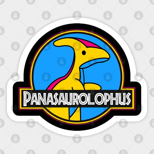 Pan Pride Dino Sticker by Socially Snarky